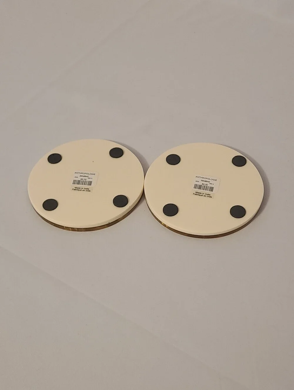 Anthropologie Coaster Set Light Color Set Of 2